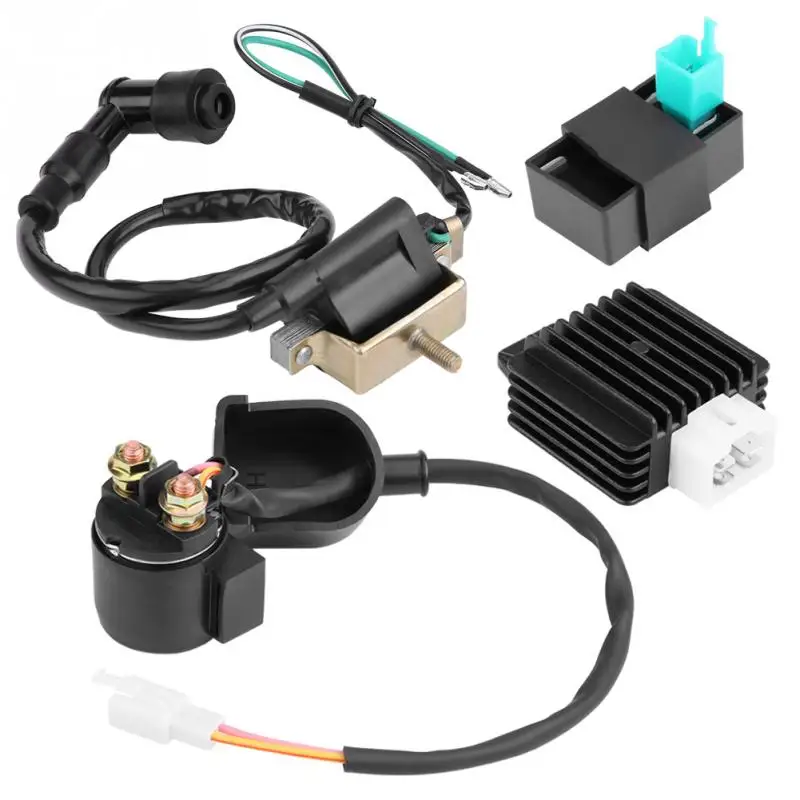 4 pins plug Regulator Rectifier Starter Relay Ignition Coil CDI Box for 50cc 70cc 90 110cc ATV Quad
4 pins plug Regulator Rectifier Starter Relay Ignition Coil CDI Box for 50cc 70cc 90 110cc ATV Quad