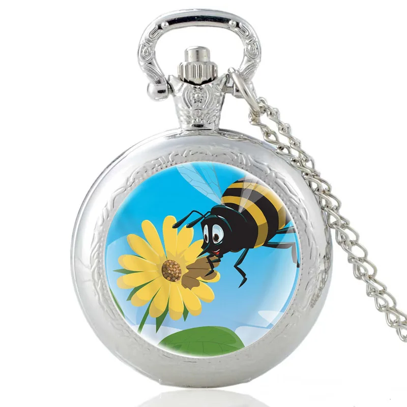 Cartoon Bee Collecting Nectar Quartz Pocket Watch Men Women Unique Glass Cabochon Charm Pendant Necklace Hours Clock Gifts
Cartoon Bee Collecting Nectar Quartz Pocket Watch Men Women Unique Glass Cabochon Charm Pendant Necklace Hours Clock Gifts