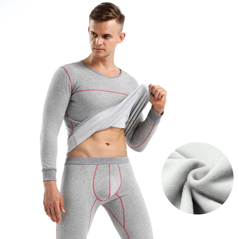 Winter Thermal Underwear Set Cotton Men Long Johns Thermo Plus Velvet Thickening Underwear Set M-XXL Thermal Clothing 
Winter Thermal Underwear Set Cotton Men Long Johns Thermo Plus Velvet Thickening Underwear Set M-XXL Thermal Clothing