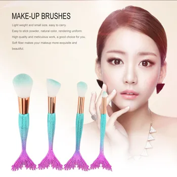 4pcs Fish Mermaid Eyeshadow Makeup Set Brushes Cosmetic Makeup Tools with Anti-slip Handle Soft Nylon Hair for Daily Use
4pcs Fish Mermaid Eyeshadow Makeup Set Brushes Cosmetic Makeup Tools with Anti-slip Handle Soft Nylon Hair for Daily Use