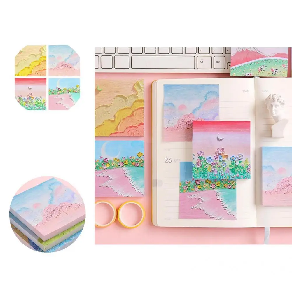 80Pcs/Set Unique Creative Oil Painting Style Sticky Note Memo Pad Multicolor Cute
80Pcs/Set Unique Creative Oil Painting Style Sticky Note Memo Pad Multicolor Cute