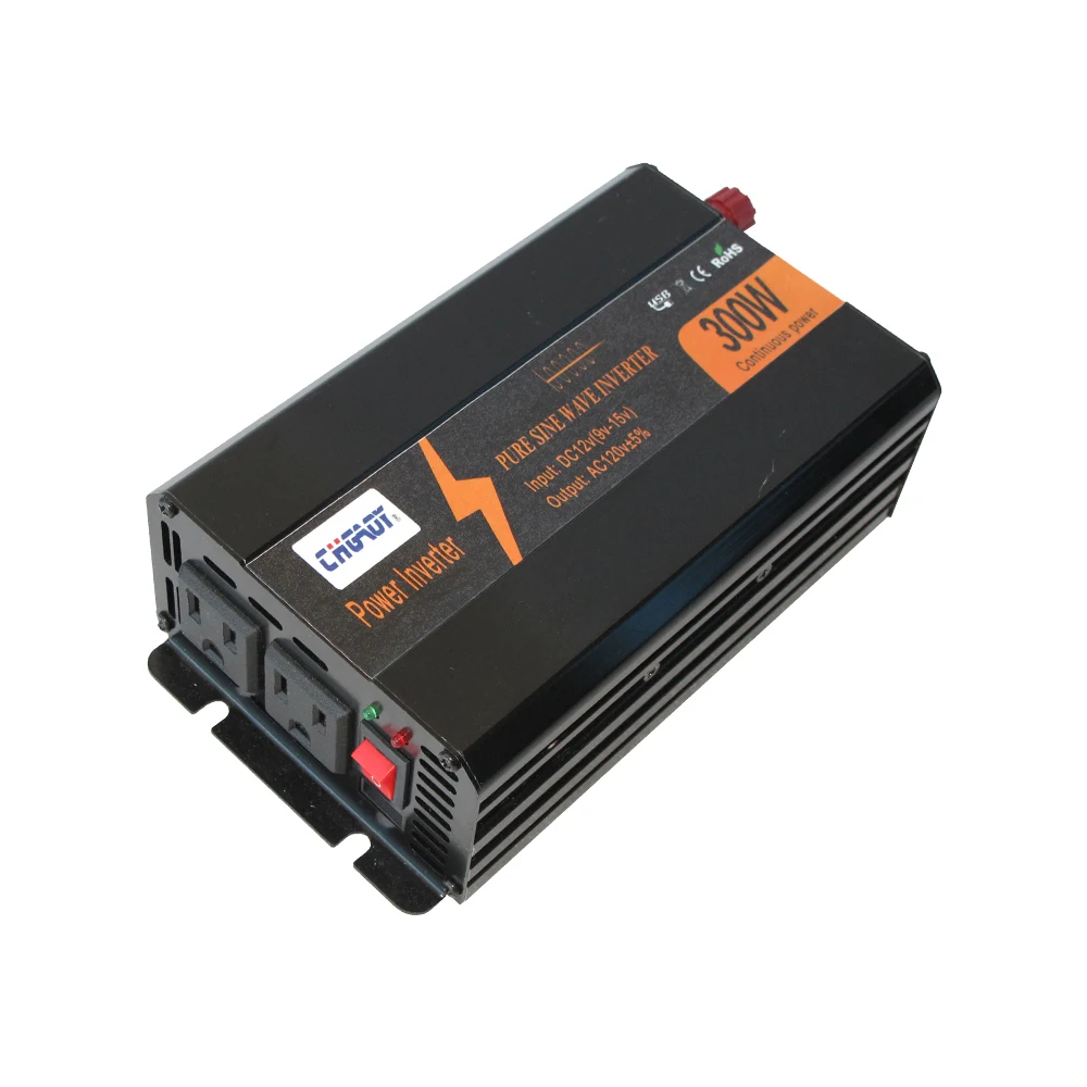 CHGAOY Reliable Pure Sine Wave Inverter 300W Solar Panel Conversion Inverter DC To AC Inverter 12V / 24 / 48V -110V / 120V /
CHGAOY Reliable Pure Sine Wave Inverter 300W Solar Panel Conversion Inverter DC To AC Inverter 12V / 24 / 48V -110V / 120V /