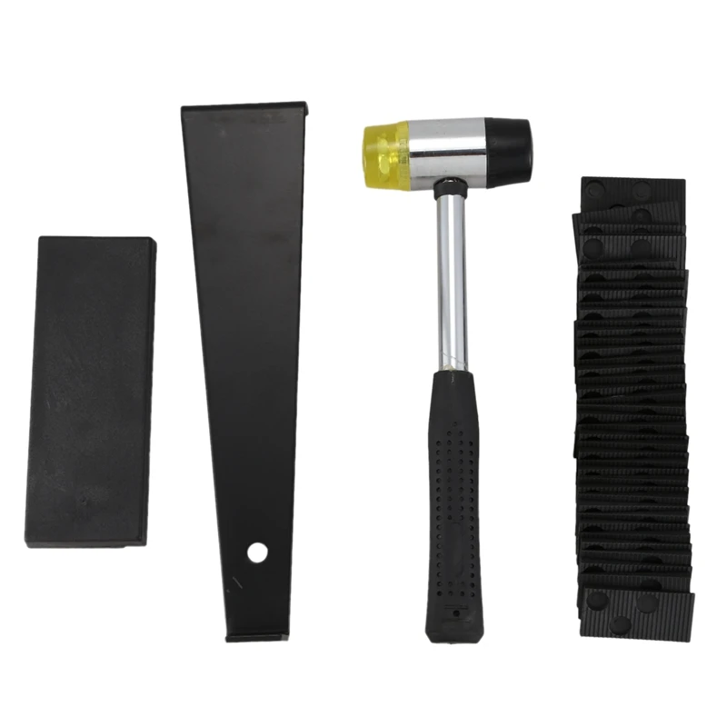 43Pcs Professional Laminate Wood Flooring Installation Kit with 40 Spacers, Upgraded Tapping Block, Widen Pull Bar and Heavy Dut
43Pcs Professional Laminate Wood Flooring Installation Kit with 40 Spacers, Upgraded Tapping Block, Widen Pull Bar and Heavy Dut