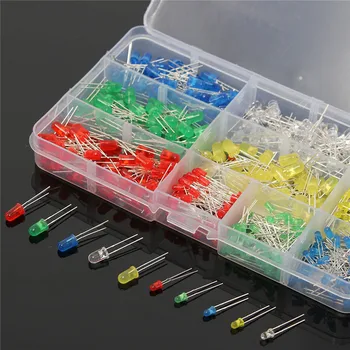 500PCS/Lot 3MM 5MM Round LED Assortment Kit Ultra Bright Diffused Green/Yellow/Blue/White/Red Light Emitting Diode Orange 
500PCS/Lot 3MM 5MM Round LED Assortment Kit Ultra Bright Diffused Green/Yellow/Blue/White/Red Light Emitting Diode Orange