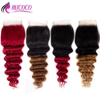 Mscoco 1B 27 30 Red Honey Blonde Ombre Colored Loose Deep Wave Lace Closure Remy Brazilian Human Hair Swiss 4x4 Lace Closure 
Mscoco 1B 27 30 Red Honey Blonde Ombre Colored Loose Deep Wave Lace Closure Remy Brazilian Human Hair Swiss 4x4 Lace Closure