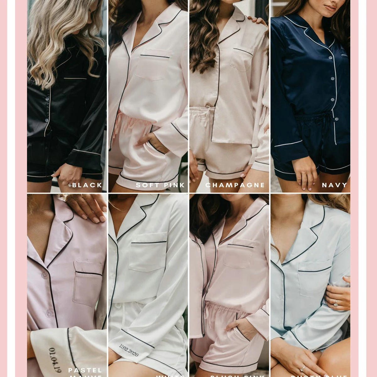 Satin silk pajamas for women long sleeve and shorts homewear pajamas sleepwear pjs women Solid V-Neck pijamas
Satin silk pajamas for women long sleeve and shorts homewear pajamas sleepwear pjs women Solid V-Neck pijamas