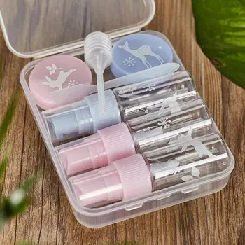 7Pcs Travel Empty Bottles Set Refillable Cosmetic Spray Pump Container Cream Box 896D
7Pcs Travel Empty Bottles Set Refillable Cosmetic Spray Pump Container Cream Box 896D