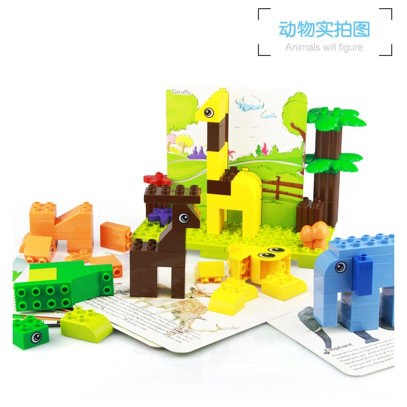 100pcs Large Particles Animal World Zoo Games Educational Brick Building Elephant Penguin Blocks Boy for Children Gifts
100pcs Large Particles Animal World Zoo Games Educational Brick Building Elephant Penguin Blocks Boy for Children Gifts