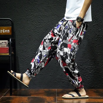 Spring and Summer 2020 Fashion Printed Halon Pants Loose-fitting Small Feet Plus-size Cotton Joggers Pants Men
Spring and Summer 2020 Fashion Printed Halon Pants Loose-fitting Small Feet Plus-size Cotton Joggers Pants Men