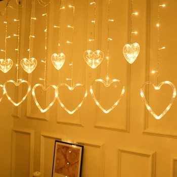 Curtain String Light Creative Fairy String Light Super Bright Romantic Heart Shape 2.5M 220V 8 Modes Festival Garden Decoration
Curtain String Light Creative Fairy String Light Super Bright Romantic Heart Shape 2.5M 220V 8 Modes Festival Garden Decoration