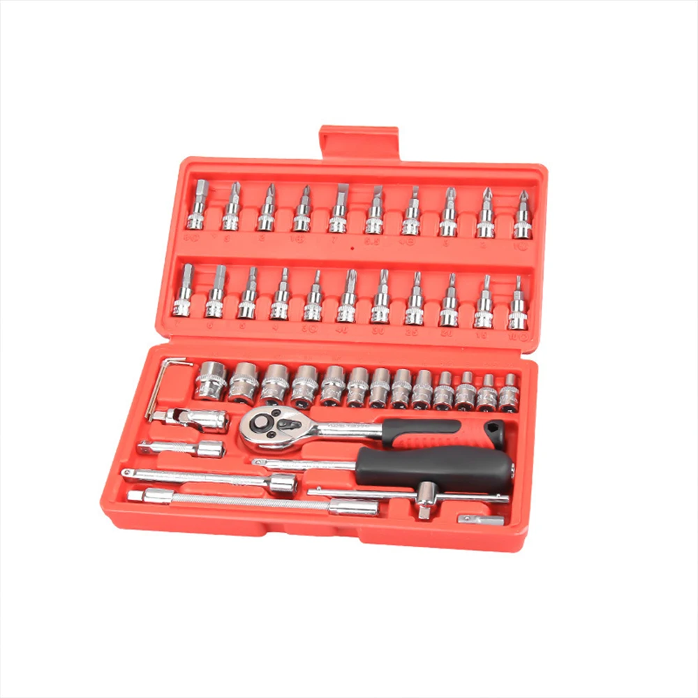 46 In 1 Rotary Bit Multifunctionl Ratchet Wrench Set Socket Wrench Screw Combination Box Universal Car Repair Tool Ratchet
46 In 1 Rotary Bit Multifunctionl Ratchet Wrench Set Socket Wrench Screw Combination Box Universal Car Repair Tool Ratchet
