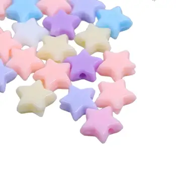 

Acrylic Spacer Beads Star At Random About 10mm-11mm x 9mm-10mm, Hole: Approx 1.6mm, 95 PCs new