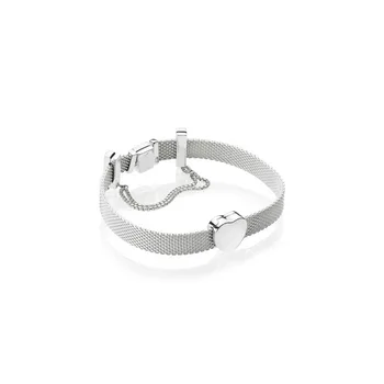 Original 925 Sterling Silver Bracelet Reflexions Heart Safety Chain Clip Charm Bracelets Women Beads Charm Diy Fashion Jewelry 
Original 925 Sterling Silver Bracelet Reflexions Heart Safety Chain Clip Charm Bracelets Women Beads Charm Diy Fashion Jewelry