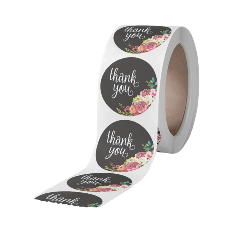500pcs/roll Floral Thank You Stickers Roll 500pcs/Roll Round Adhesive Label for Wedding DIY Craft
500pcs/roll Floral Thank You Stickers Roll 500pcs/Roll Round Adhesive Label for Wedding DIY Craft