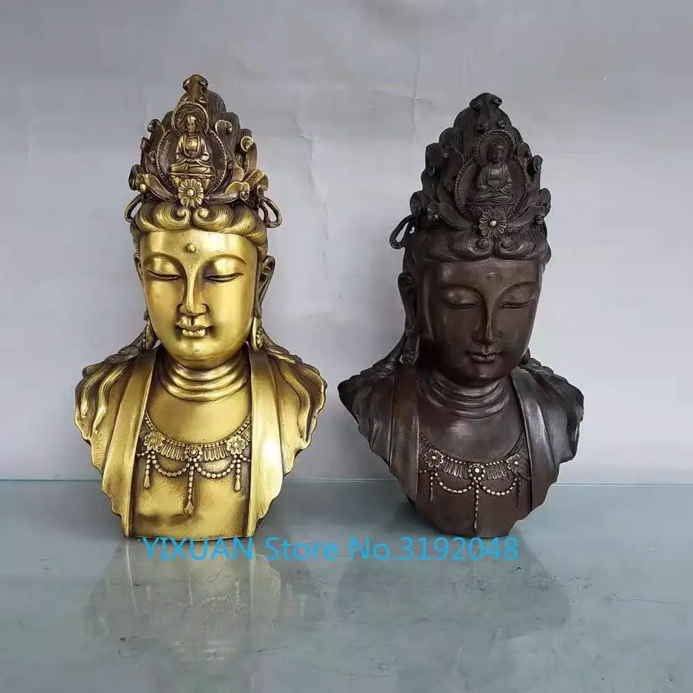 Pure copper avalokitesvara head on demand half-length view of the audio-visual display of shag to protect safe home crafts
Pure copper avalokitesvara head on demand half-length view of the audio-visual display of shag to protect safe home crafts