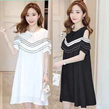 8656# Summer Korean Fashion Maternity Dress Ruffle Loose Shoulder Off Clothes for Pregnant Women Sweet Cute Large Size Pregnancy
8656# Summer Korean Fashion Maternity Dress Ruffle Loose Shoulder Off Clothes for Pregnant Women Sweet Cute Large Size Pregnancy
