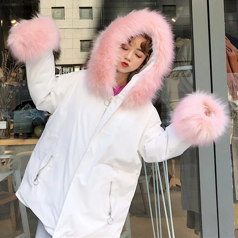 Korean-style Hooded Fur Collar Cotton-padded Jacket 2019 Winter WOMEN'S Dress New Style Thick Loose-Fit Coat Students Mid-length
Korean-style Hooded Fur Collar Cotton-padded Jacket 2019 Winter WOMEN'S Dress New Style Thick Loose-Fit Coat Students Mid-length