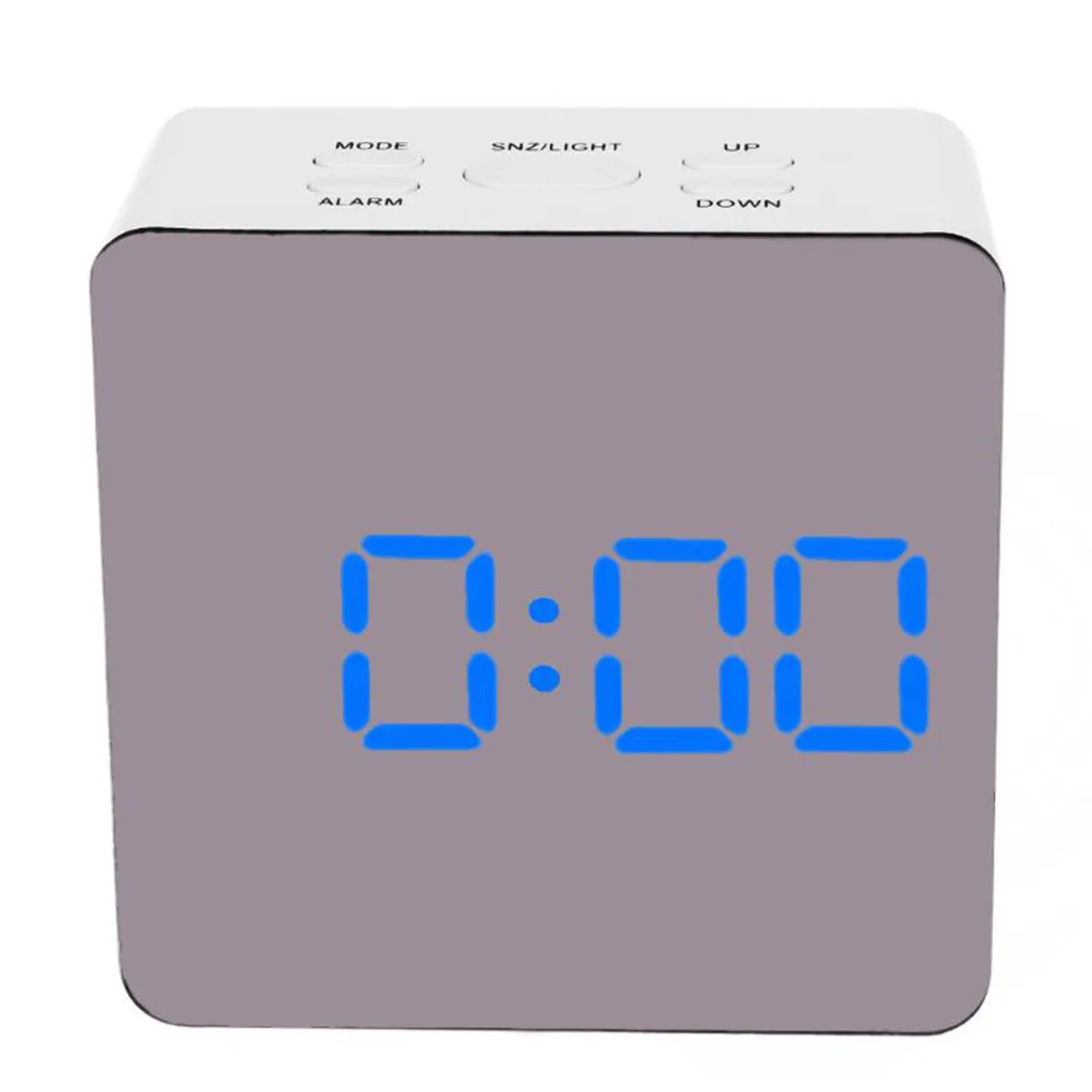 LED Mirror Alarm Clock Digital Snooze Clock Wake Up Light Electronic Large Time Temperature Display Home Decoration Table Clock
LED Mirror Alarm Clock Digital Snooze Clock Wake Up Light Electronic Large Time Temperature Display Home Decoration Table Clock