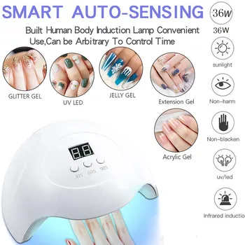 Nail Dryer Led Uv Lamp 36w For All Gels Curing Gel Polish Lamp Light Led Uv Lamp For Nail Machine Curing Timer Usb Manicure Nail
Nail Dryer Led Uv Lamp 36w For All Gels Curing Gel Polish Lamp Light Led Uv Lamp For Nail Machine Curing Timer Usb Manicure Nail