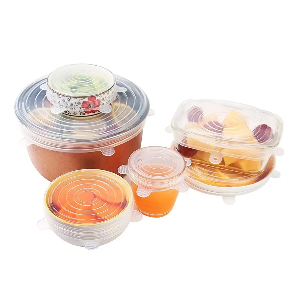 Fresh keeping Lids 6 Pcs Food Silicone Cover Reusable Cookware Bowl Pot Stretch cap Food Fresh Wrap Kitchen Tool Accessories
Fresh keeping Lids 6 Pcs Food Silicone Cover Reusable Cookware Bowl Pot Stretch cap Food Fresh Wrap Kitchen Tool Accessories