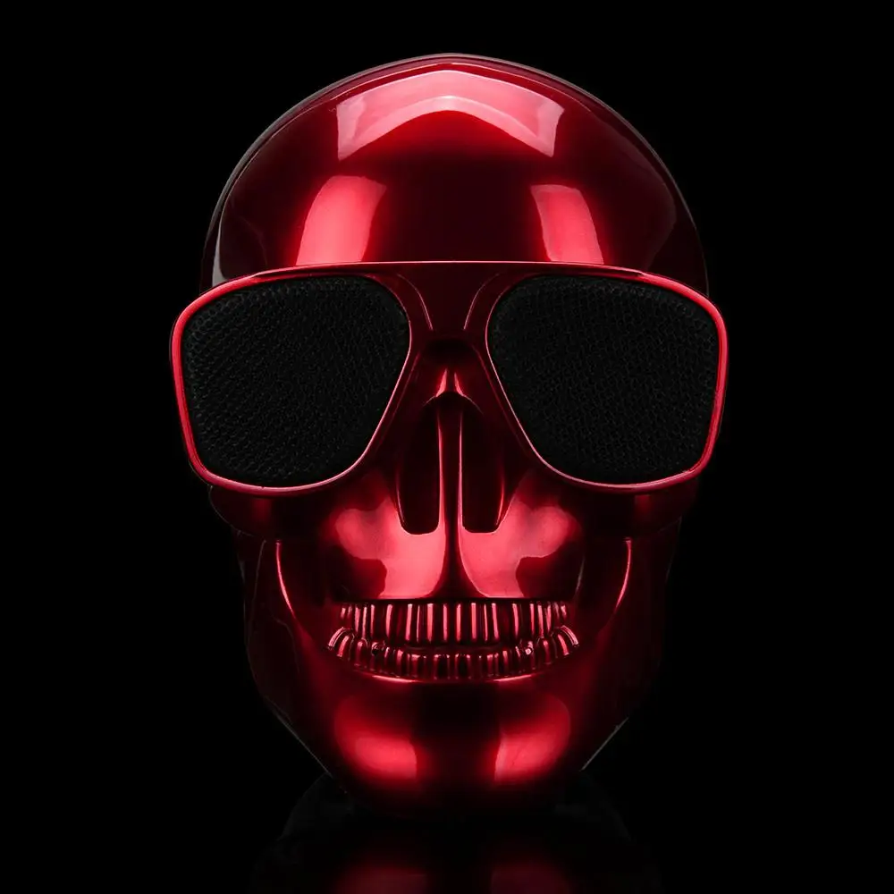 Portable Skull Bluetooth Speakers Skull Head Ghost Wireless Stereo Subwoofer Mega Bass 3D Stereo Hand-free Audio Player Mini Speaker New Hot