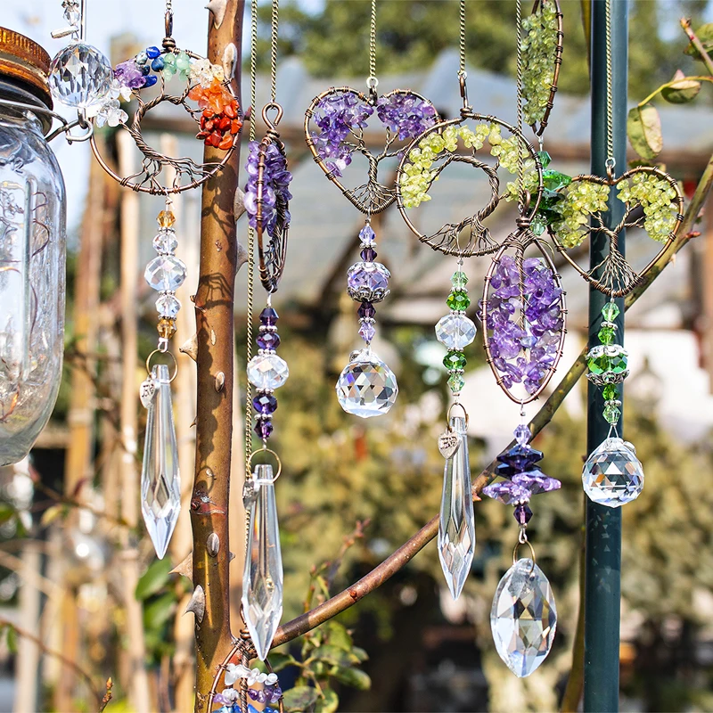 H&D Set of 3 Tree of Life Healing Chakra Crystal Hanging Suncatcher Decoration Rainbow Maker For Window Ornament Souvenir Gift
H&D Set of 3 Tree of Life Healing Chakra Crystal Hanging Suncatcher Decoration Rainbow Maker For Window Ornament Souvenir Gift