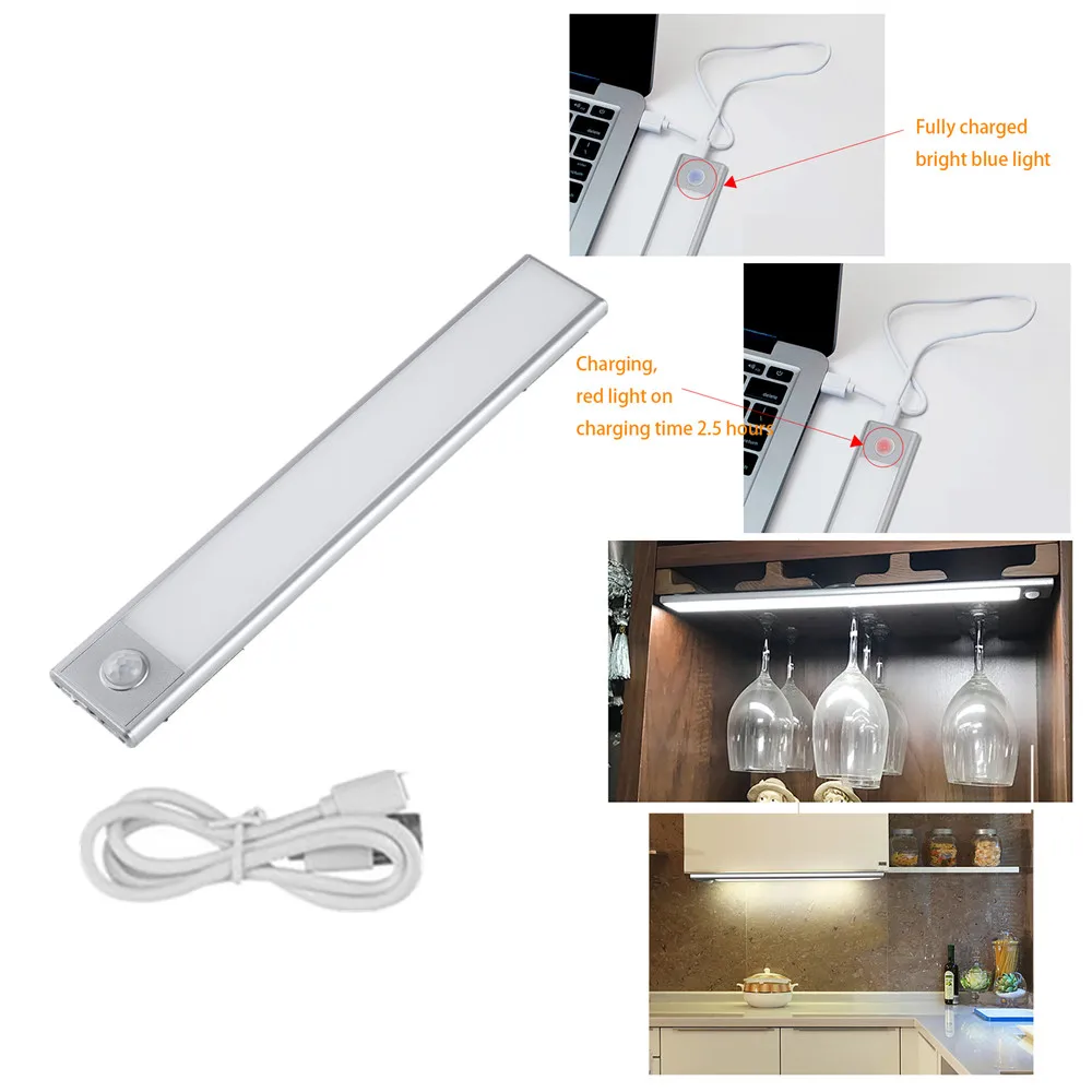 Ultra-thin PIR Motion Sensor Light LED Wardrobe Light USB Charging Control Smart Night Light For Kitchen Wall Cabinet
Ultra-thin PIR Motion Sensor Light LED Wardrobe Light USB Charging Control Smart Night Light For Kitchen Wall Cabinet