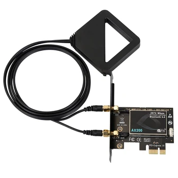 PCI Express Network Card Gigabit for AX200 2.4G/5Ghz Dual Band Bluetooth 5.1 802.11Ax Wifi Card Windows 10 Linux
PCI Express Network Card Gigabit for AX200 2.4G/5Ghz Dual Band Bluetooth 5.1 802.11Ax Wifi Card Windows 10 Linux