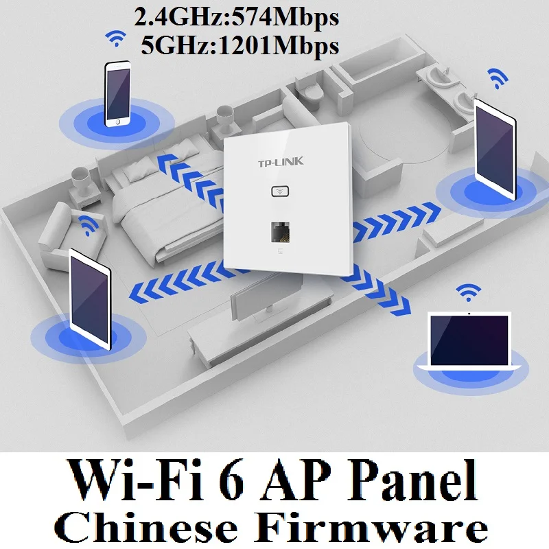 

802.11AX WiFi 6 Точка доступа двухдиапазонный 1800 Мбит/с в стене AP WiFi6 project внутренний AP 2,4 ГГц 574 Мбит/с 5 ГГц 1201 Мбит/с PoE источник питания