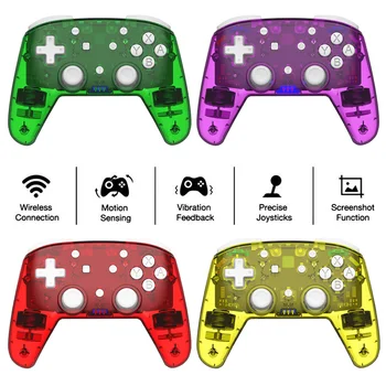 WUIYBN Transparent Wireless Switch Controller Bluetooth Gamepad Dual Vibration Six-Axis Gyro Joystick
WUIYBN Transparent Wireless Switch Controller Bluetooth Gamepad Dual Vibration Six-Axis Gyro Joystick