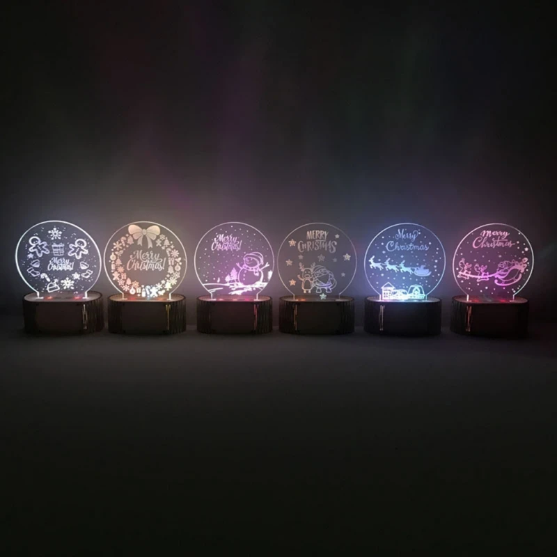 Christmas Lightings USB Christmas Tree Mood Lamp Night Decoration Gift Snowman Multi Color LED Light Clear Acrylic Night Light 
Christmas Lightings USB Christmas Tree Mood Lamp Night Decoration Gift Snowman Multi Color LED Light Clear Acrylic Night Light