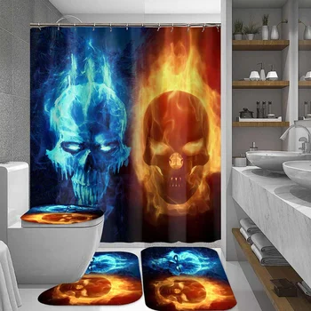 Bathroom Set Shower Skull Hot IceStyle Curtain Non Slip Mats Bath Carpets Toilet Seat Cover Floor Mat Pedestal Rug Toilet Cover
Bathroom Set Shower Skull Hot IceStyle Curtain Non Slip Mats Bath Carpets Toilet Seat Cover Floor Mat Pedestal Rug Toilet Cover