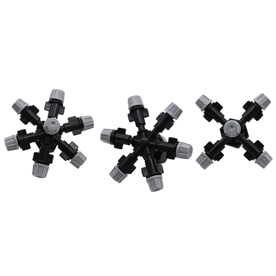 360 Degree Atomization Multi-way Grey Nozzle Misting Fog Sprinklers Garden Irrigation Agriculture Watering Cooling Sprayer 20set
360 Degree Atomization Multi-way Grey Nozzle Misting Fog Sprinklers Garden Irrigation Agriculture Watering Cooling Sprayer 20set