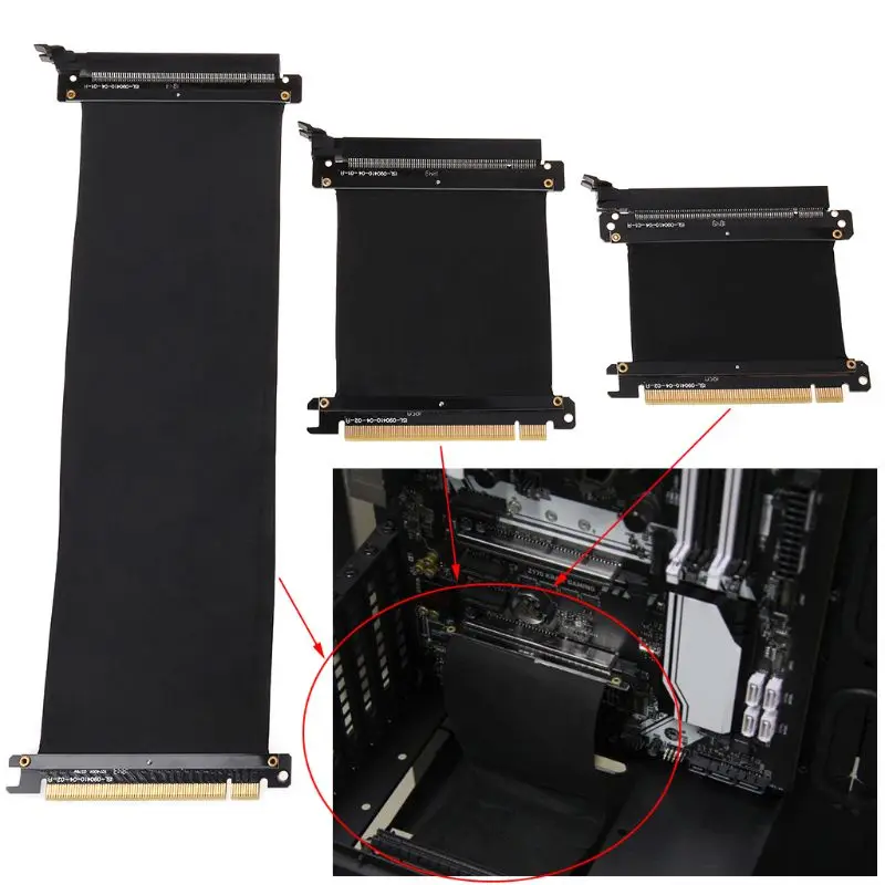PCI Express 16x Flexible Cable Riser Card Extension Port Adapter Graphics Video Card Extend Cord for 1U 2U Chassis 77UA
PCI Express 16x Flexible Cable Riser Card Extension Port Adapter Graphics Video Card Extend Cord for 1U 2U Chassis 77UA
