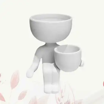Ceramic Flower Pot Human Shaped Planter Creative Plant Container Desktop Decoration White (8x6x10cm) 
Ceramic Flower Pot Human Shaped Planter Creative Plant Container Desktop Decoration White (8x6x10cm)
