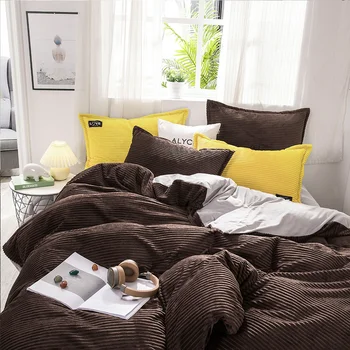 Bedding Set 4PCS Home Textile 190G Fleece Flannel Microfiber Fabric Duvet Cover with Pillow case Flat Sheet Twin Queen Full Size
Bedding Set 4PCS Home Textile 190G Fleece Flannel Microfiber Fabric Duvet Cover with Pillow case Flat Sheet Twin Queen Full Size