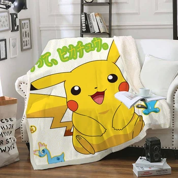 Pokemon Pikachu Funny Character Blanket 3D Print Sherpa Blanket on Bed Home Textiles Dreamlike Style 04
Pokemon Pikachu Funny Character Blanket 3D Print Sherpa Blanket on Bed Home Textiles Dreamlike Style 04