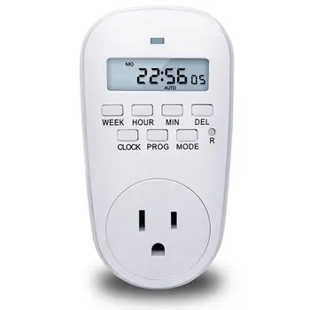 Outlet Electric Digital Time Control 7 Day Weekly Programmable Plug-in Timer Switch Wall Clock Power Socket 125V AC US plug
Outlet Electric Digital Time Control 7 Day Weekly Programmable Plug-in Timer Switch Wall Clock Power Socket 125V AC US plug