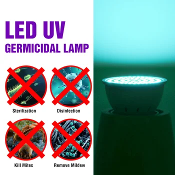 UVC Germicidal Lamp E14 UV Sterilizer Led Light E27 220V Led Bulb B22 Ozone Desinfection Light MR16 Bactericidal Led Lamp GU10
UVC Germicidal Lamp E14 UV Sterilizer Led Light E27 220V Led Bulb B22 Ozone Desinfection Light MR16 Bactericidal Led Lamp GU10