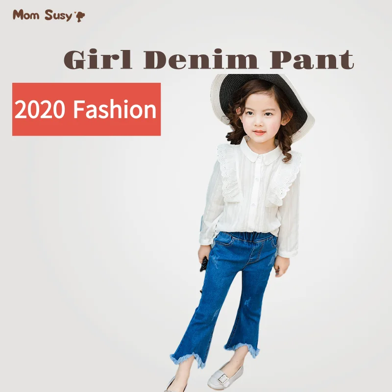 2020 ربيع جديد طفل رضع أطفال فتيات الدينيم عالية الخصر جرس أسفل السراويل نحيل الجينز شرابة واسعة الساق بنطلون 1-5Yrs 2020 ربيع جديد طفل رضع أطفال فتيات الدينيم عالية الخصر جرس أسفل السراويل نحيل الجينز شرابة واسعة الساق بنطلون 1-5Yrs