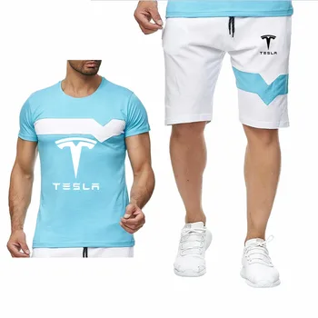 Fashion Mens New T Shirts Tesla Car Logo Print Polyester Punk High Quality Casual Mens T-shirt + Pants Suit Wild Men Streetwear 
Fashion Mens New T Shirts Tesla Car Logo Print Polyester Punk High Quality Casual Mens T-shirt + Pants Suit Wild Men Streetwear