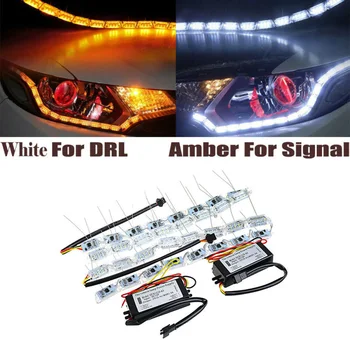 2x Car LED Headlight Daytime Running Light Dual-Color Super Bright W/ Ballast Car Accessories Own Style Headlight
2x Car LED Headlight Daytime Running Light Dual-Color Super Bright W/ Ballast Car Accessories Own Style Headlight