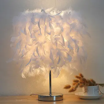 Feather Shade Metal Table Lamp Bedside Desk Vintage Night Light Christmas Decor Soft Vintage Bedroom Study Room For Home decor
Feather Shade Metal Table Lamp Bedside Desk Vintage Night Light Christmas Decor Soft Vintage Bedroom Study Room For Home decor