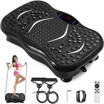 350Lbs Fitness Vibration Plate Trainer Full Body Exercise Vibration Plate Machine with 3 Levels Massage Remote Bluetooth USB
350Lbs Fitness Vibration Plate Trainer Full Body Exercise Vibration Plate Machine with 3 Levels Massage Remote Bluetooth USB