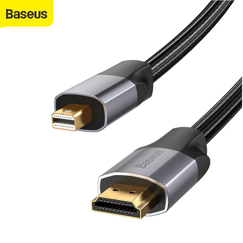 Baseus Mini DP to HDMI Cable 4K True HD splitter displayport to hdmi switch, Mini DP To DP Male Adapter Cable for game office
Baseus Mini DP to HDMI Cable 4K True HD splitter displayport to hdmi switch, Mini DP To DP Male Adapter Cable for game office
