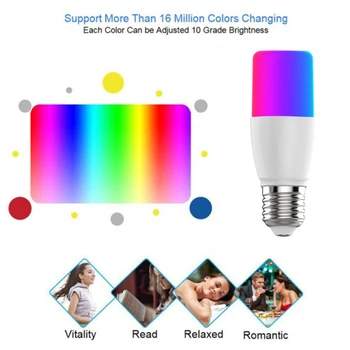 7W Smart Light Bulbs Cellphone Wireless WiFi Voice Control LED Bulb RGB Energy Saving Dimming Multicolor Light Bulbs Smart Bulbs
7W Smart Light Bulbs Cellphone Wireless WiFi Voice Control LED Bulb RGB Energy Saving Dimming Multicolor Light Bulbs Smart Bulbs