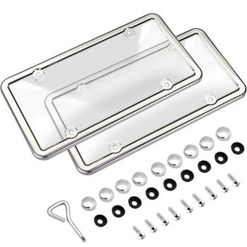 XCCPJ 2 Pcs License Plate Frame for Car Number Auto Number Plate Holder Universal Stainless Steel USA Frame Holder Cover
XCCPJ 2 Pcs License Plate Frame for Car Number Auto Number Plate Holder Universal Stainless Steel USA Frame Holder Cover