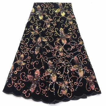 Latest african lace fabric 2019 high quality velvet lace fabric with sequins embroidry lace trim for african french lace
Latest african lace fabric 2019 high quality velvet lace fabric with sequins embroidry lace trim for african french lace