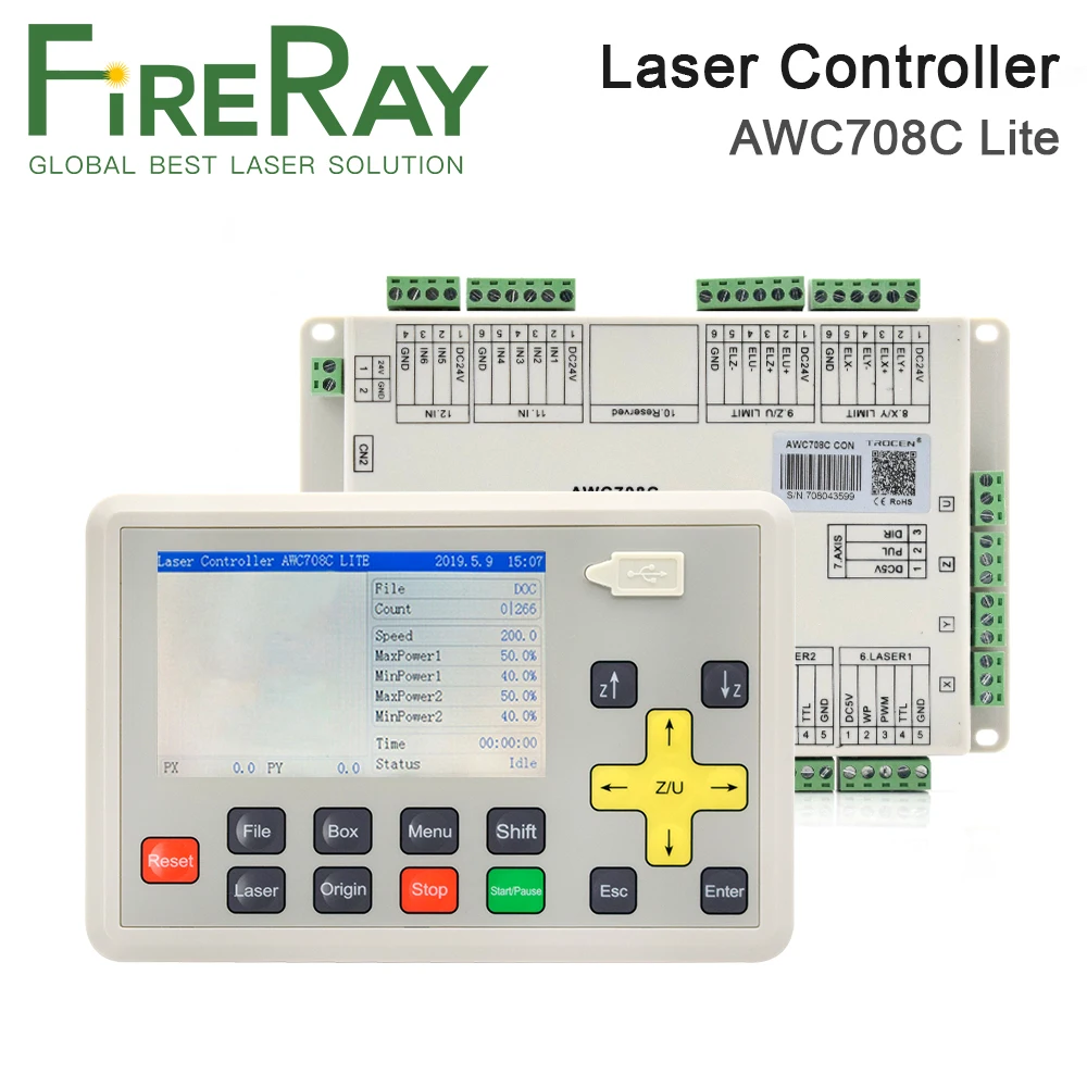FireRay Trocen AWC708C Lite Co2 Laser Controller System For Co2 Laser Engraving and Cutting Machine Replace AWC608C
FireRay Trocen AWC708C Lite Co2 Laser Controller System For Co2 Laser Engraving and Cutting Machine Replace AWC608C