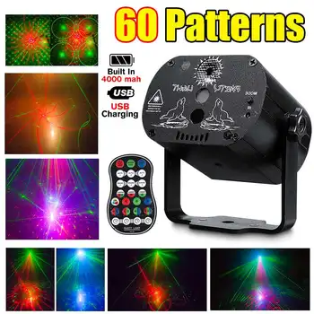 LED RGB Stage Light Mini Laser Stage Lighting Projector Disco Light 60 Patterns Voice Control USB Charging DJ Party Lamp
LED RGB Stage Light Mini Laser Stage Lighting Projector Disco Light 60 Patterns Voice Control USB Charging DJ Party Lamp